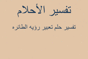 تفسير تعبير رؤيه الطائره في المنام