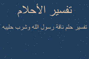 تفسير ناقة رسول الله وشرب حليبه في المنام تفسير ناقة رسول الله وشرب حليبه في المنام