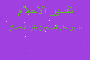 تفسير المسجون يقود الحصان في المنام تفسير المسجون يقود الحصان في المنام