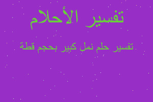 تفسير نمل كبير بحجم قطة في المنام