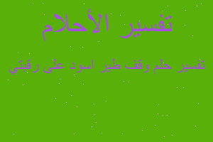 تفسير وقف طير اسود على رقبتي في المنام