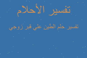 تفسير الطين علي قبر زوجي في المنام