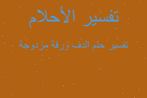 تفسير الدف ورقة مزدوجة في المنام