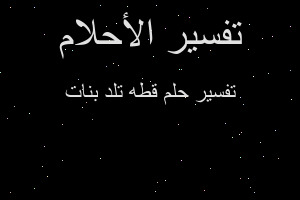 تفسير قطه تلد بنات في المنام