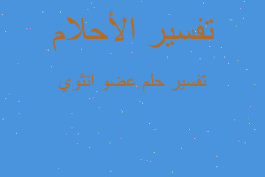 تفسير عضو انثوي في المنام