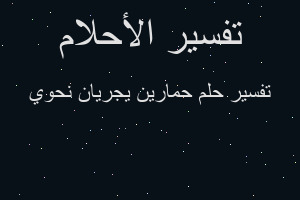 تفسير حمارين يجريان نحوي في المنام