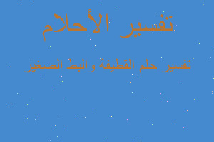 تفسير القطيفة والبط الصغير في المنام