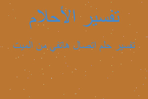 تفسير اتصال هاتفي من الميت في المنام