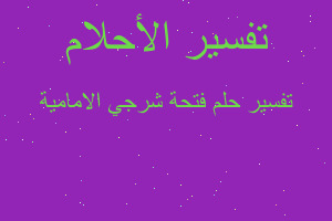تفسير فتحة شرجي الامامية في المنام تفسير فتحة شرجي الامامية في المنام