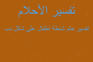 تفسير شنطة اطفال على شكل دب في المنام