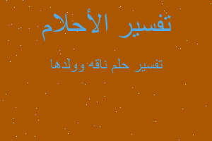 تفسير ناقه وولدها في المنام تفسير ناقه وولدها في المنام