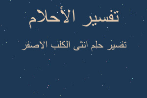 تفسير انثى الكلب الاصفر في المنام