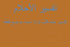 تفسير كلب لونه اسود يرصع قطه في المنام