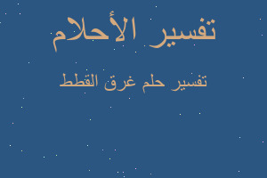 تفسير غرق القطط في المنام