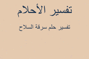 تفسير سرقة السلاح في المنام