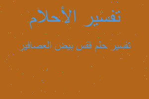 تفسير فقس بيض العصافير في المنام