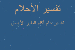 تفسير أكلم الطير الأبيض في المنام