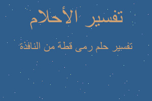 تفسير رمى قطة من النافذة في المنام