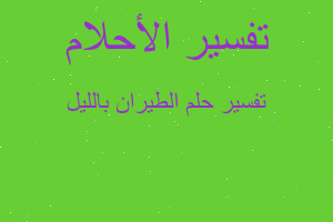 تفسير الطيران بالليل في المنام