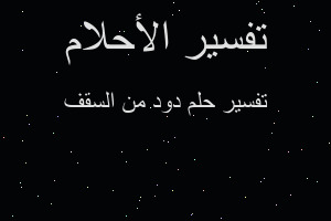 تفسير دود من السقف في المنام تفسير دود من السقف في المنام