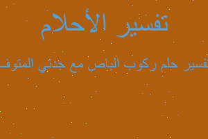 تفسير ركوب الباص مع جدتي المتوف في المنام تفسير ركوب الباص مع جدتي المتوف في المنام