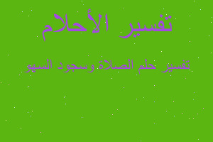 تفسير الصلاة وسجود السهو في المنام