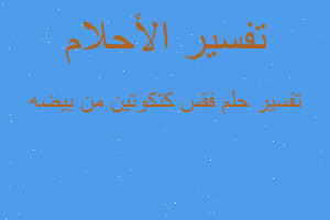 تفسير فقس كتكوتين من بيضه في المنام تفسير فقس كتكوتين من بيضه في المنام