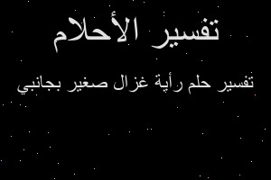 تفسير رأية غزال صغير بجانبي في المنام تفسير رأية غزال صغير بجانبي في المنام