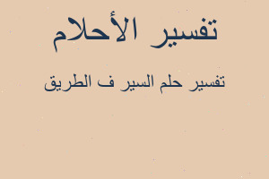 تفسير السير ف الطريق في المنام