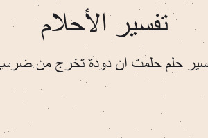 تفسير حلمت ان دودة تخرج من ضرسي في المنام