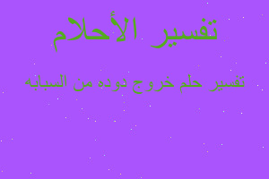 تفسير خروج دوده من السبابه في المنام تفسير خروج دوده من السبابه في المنام