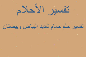 تفسير حمام شديد البياض وبيضتان في المنام تفسير حمام شديد البياض وبيضتان في المنام