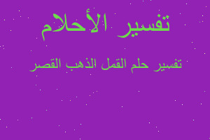 تفسير القمل الذهب القصر في المنام