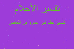 تفسير قبر عمرو بن العاص في المنام