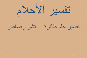 تفسير طائرة ✈ تشر رصاص في المنام تفسير طائرة ✈ تشر رصاص في المنام