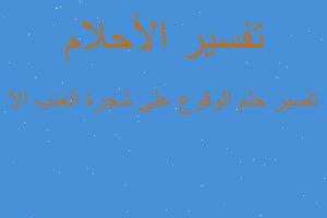 تفسير الوقوع على شجرة العنب الا في المنام