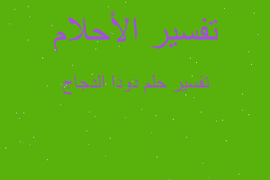 تفسير دودا الدجاج في المنام