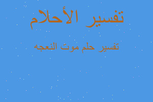 تفسير موت النعجه في المنام