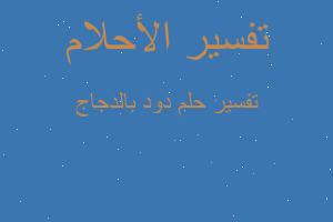 تفسير دود بالدجاج في المنام