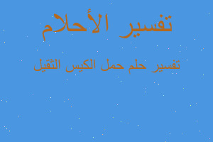 تفسير حمل الكيس الثقيل في المنام