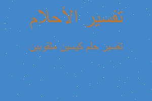 تفسير كيسين مثقوبين في المنام