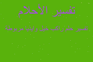 تفسير راكب خيل وايذيا مربوطة في المنام