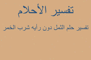 تفسير الثمل دون رأيه شرب الخمر في المنام