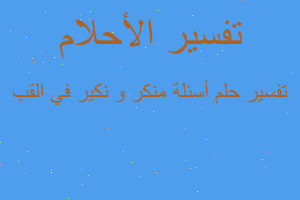 تفسير أسئلة منكر و نكير في القب في المنام